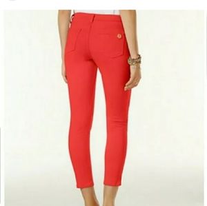 Michael Kors Izzy skinny jeans Sea Coral size 12 NWT